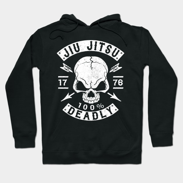 JIU JITSU - 100% DEADLY - BRAZILIAN JIU JITSU Hoodie by Tshirt Samurai